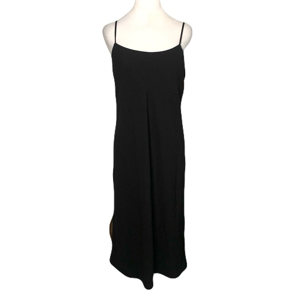 NWT Spanx Women’s Medium Classic Black Crepe Reversible Slip Dress Slimming